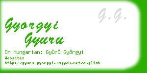 gyorgyi gyuru business card